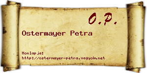 Ostermayer Petra névjegykártya